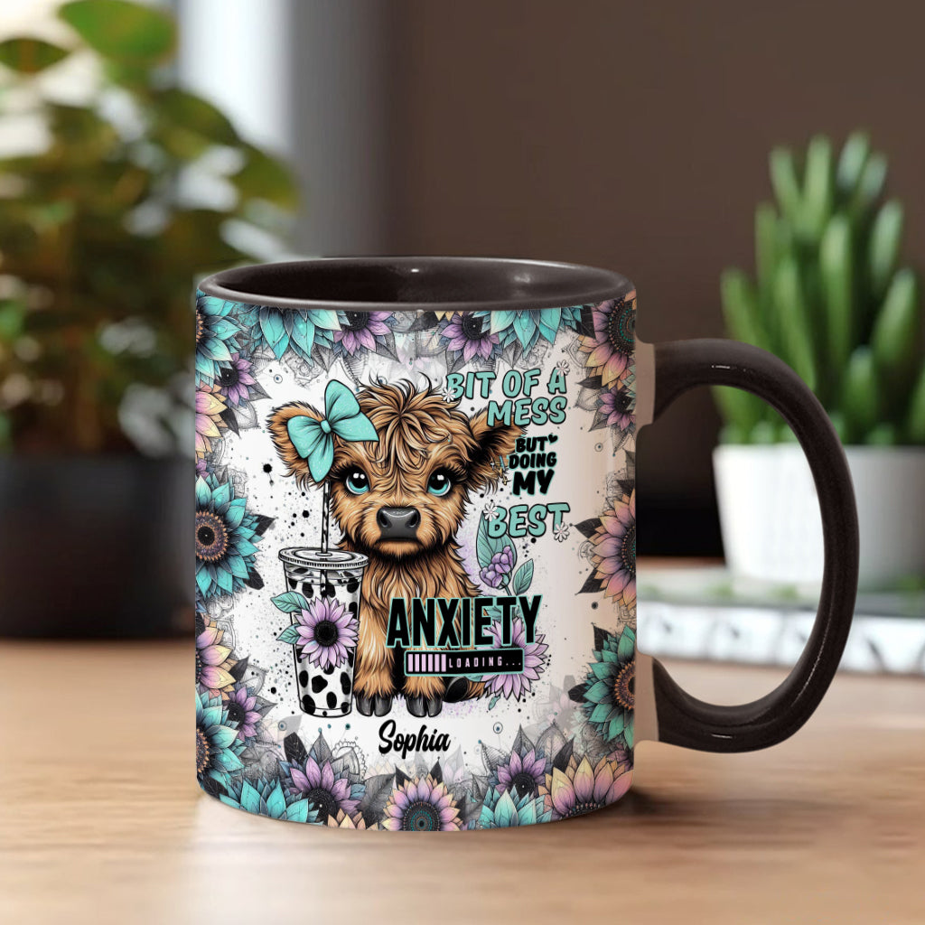 Bit Of A Mess But Doing My Best - Personalized Accent Mug
