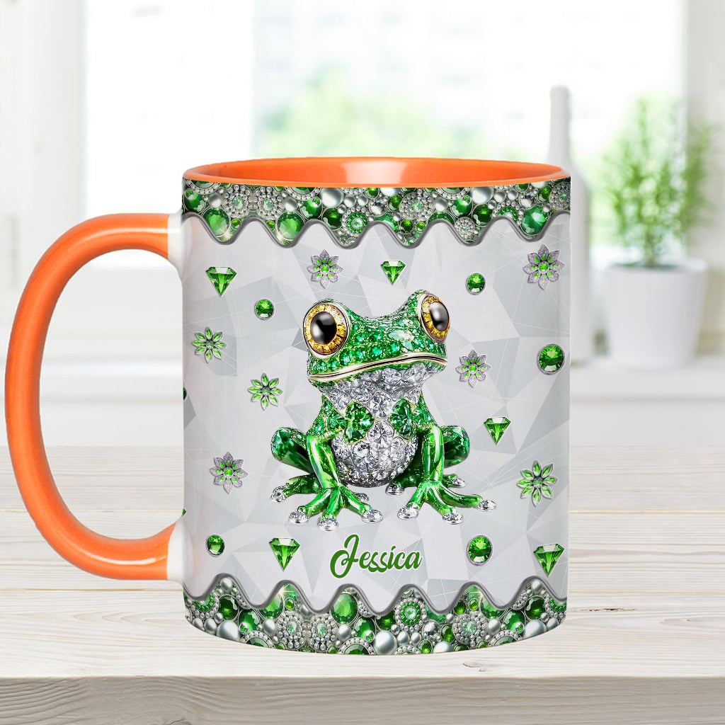 Just A Girl Who Loves Frogs - Personalized Frog Accent Mug