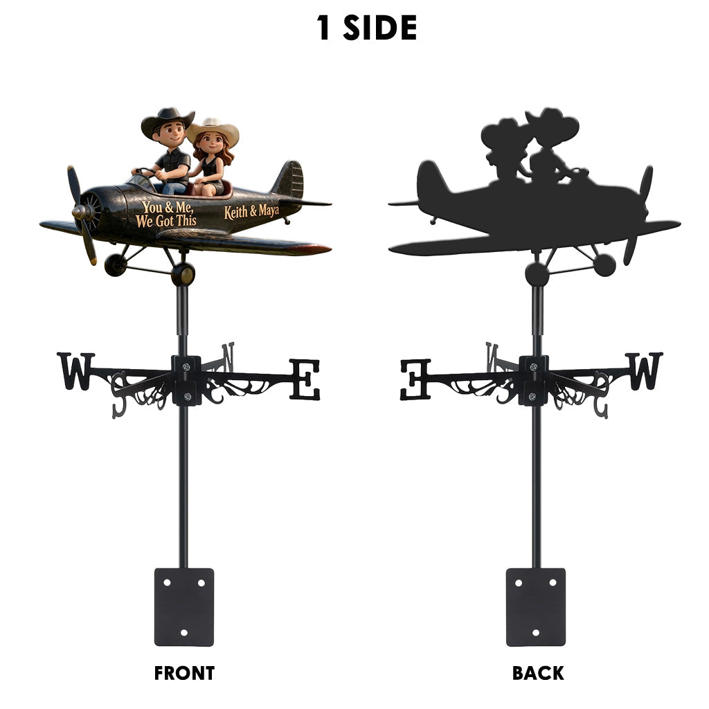Airphane Couple - Personalized Couple Weather Vane