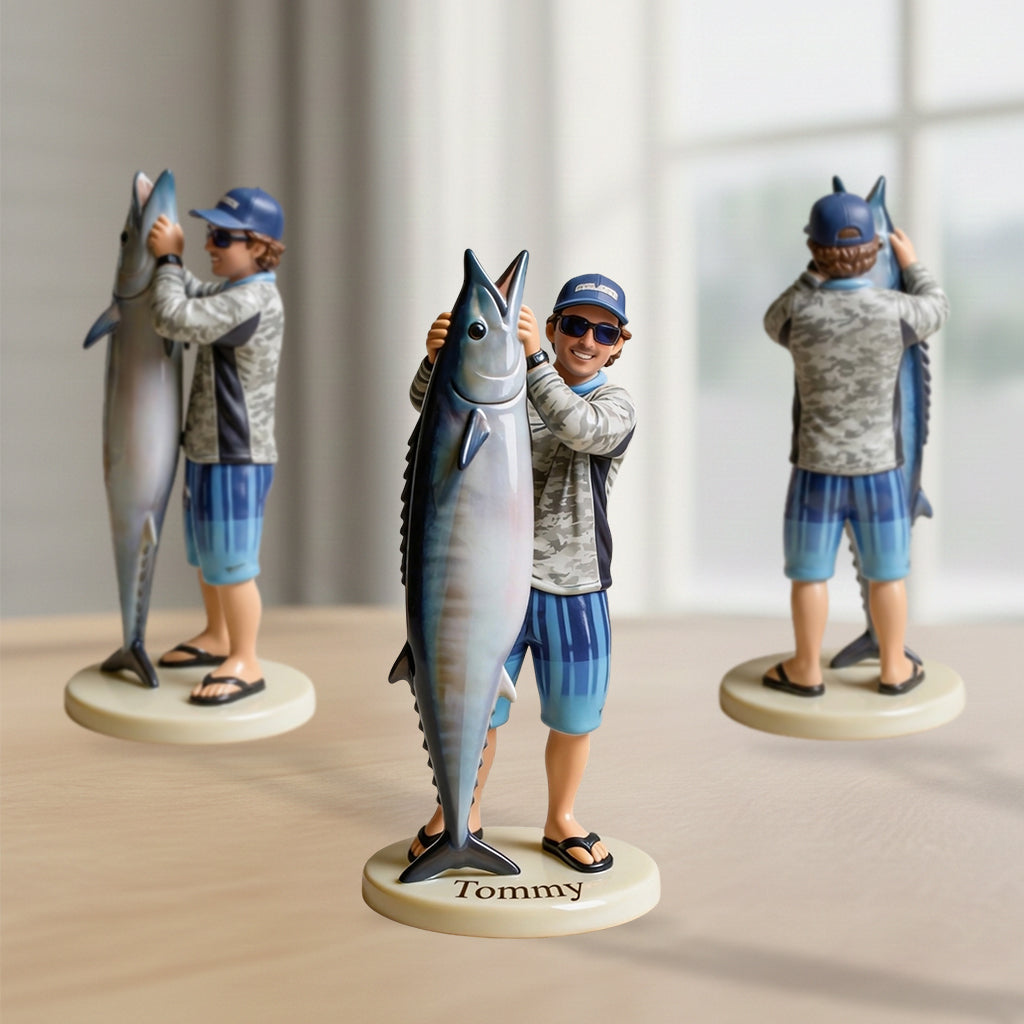 Custom Real 3D Figure From Any Photo - Personalized Fishing Premium 3D Figurine