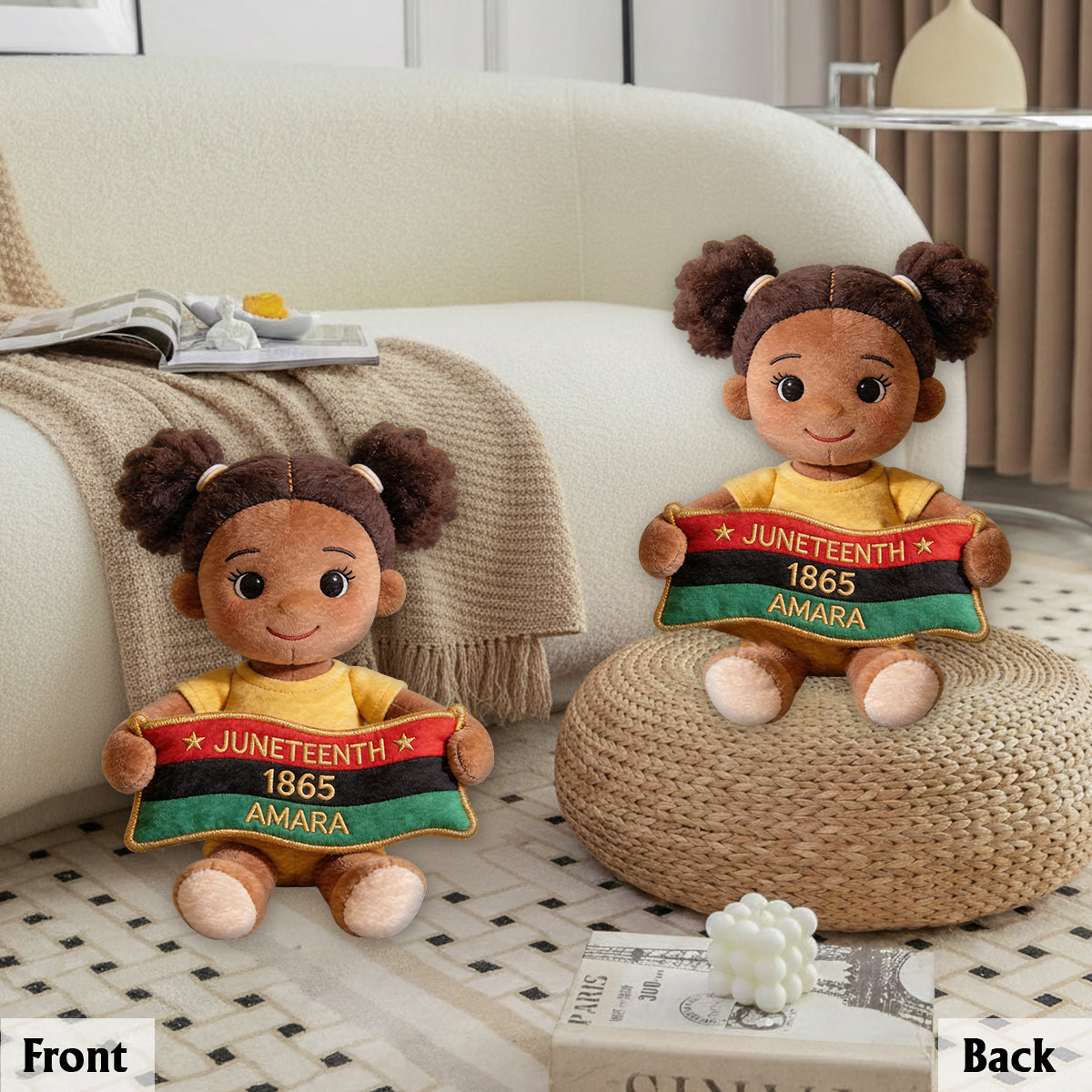 Celebrating Freedom 1865 - Personalized Juneteenth Premium Faux Fur Pillow