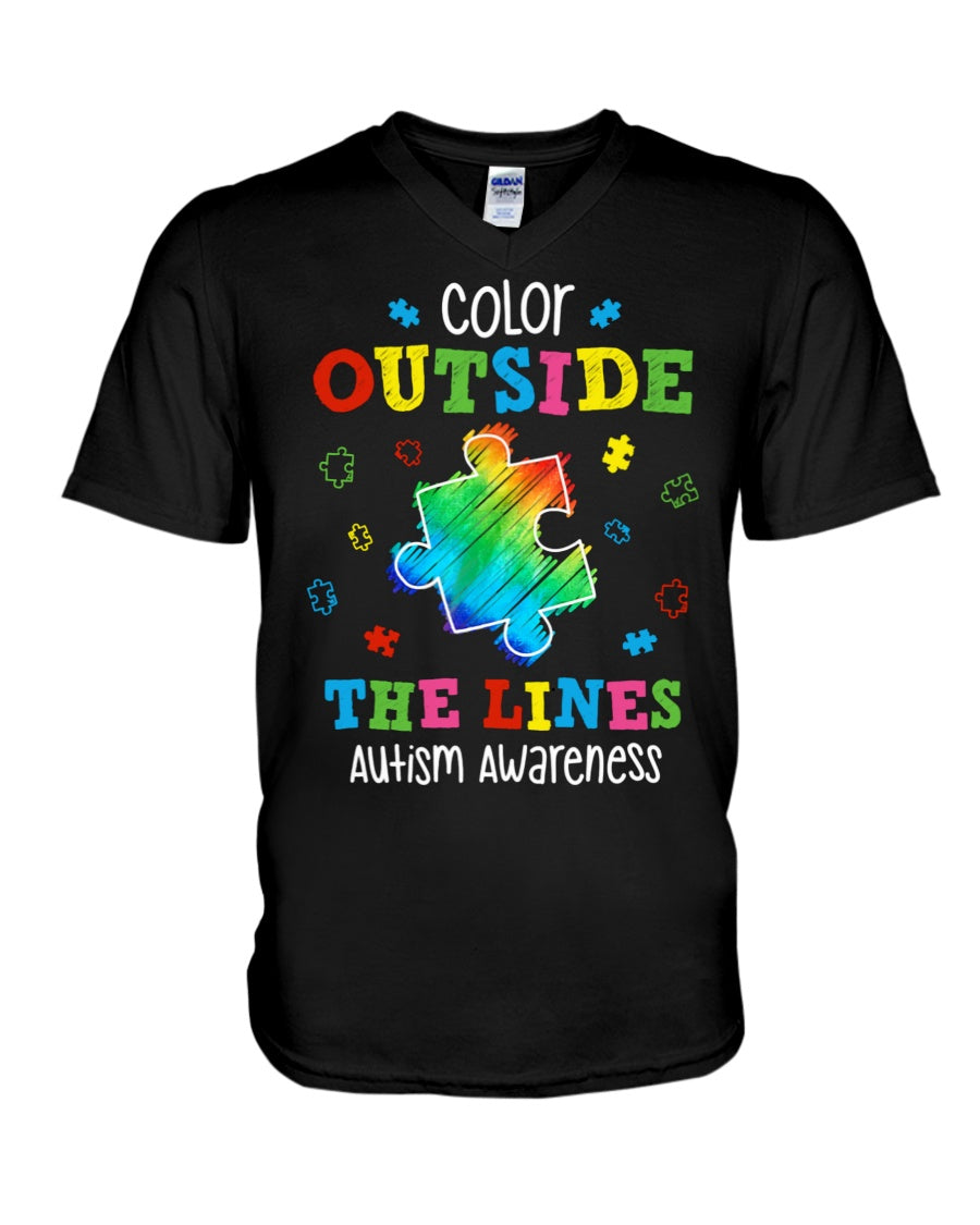 Color Outside The Light - Autism Awareness T-shirt and Hoodie 0921