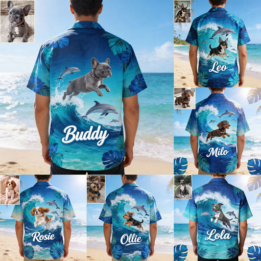 Custom Any Photo Funny Pet - Personalized Dog Hawaiian Shirt
