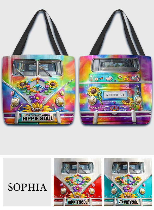 Hippie Style, Hippie Van - Personalized Hippie Tote Bag