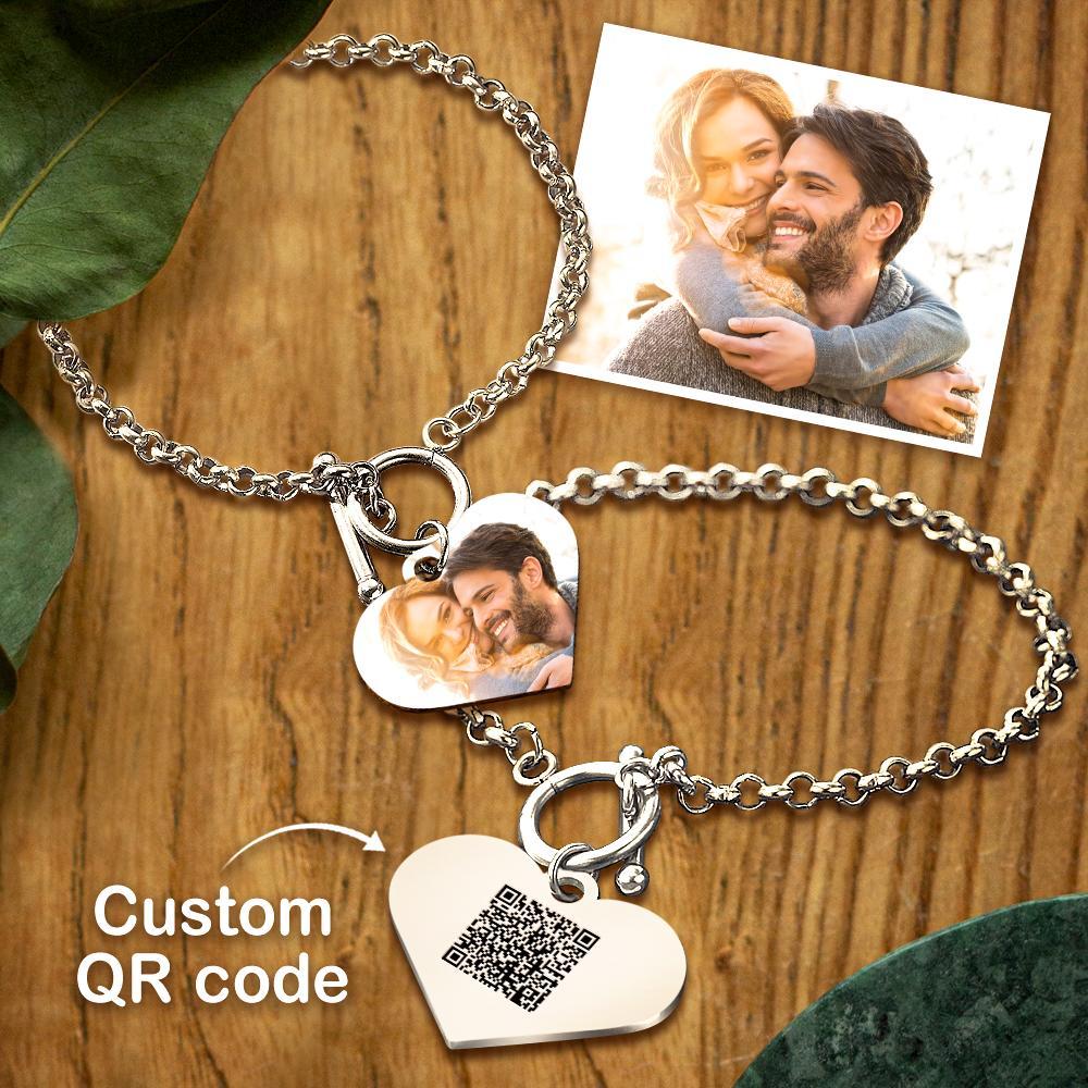Love You - Personalized Couple QR Code Bracelets