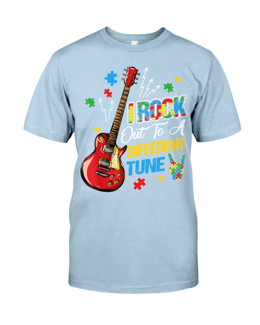 Autism I Rock Out To A Different Tune - Autism Awareness T-shirt and Hoodie 0921