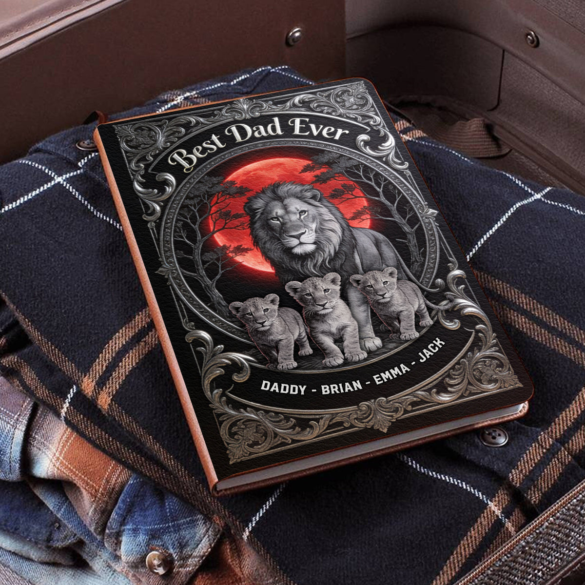 Best Dad Ever - Personalized Father Leather Journal