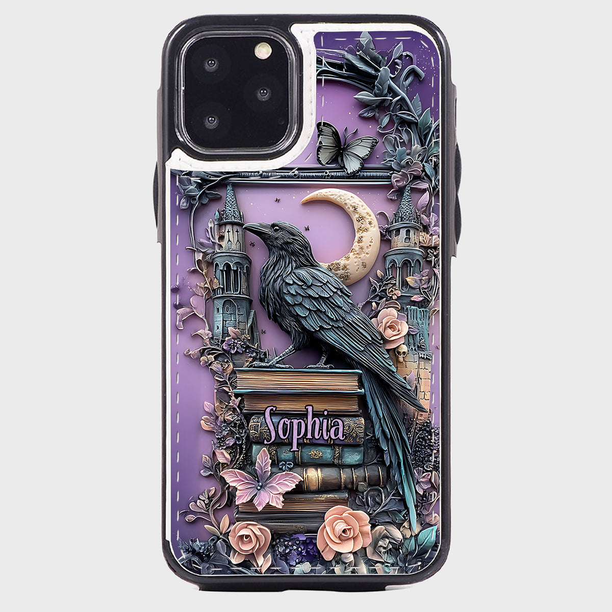 Dark Academia Book Reader - Personalized Book Foldable Wallet Phone Case