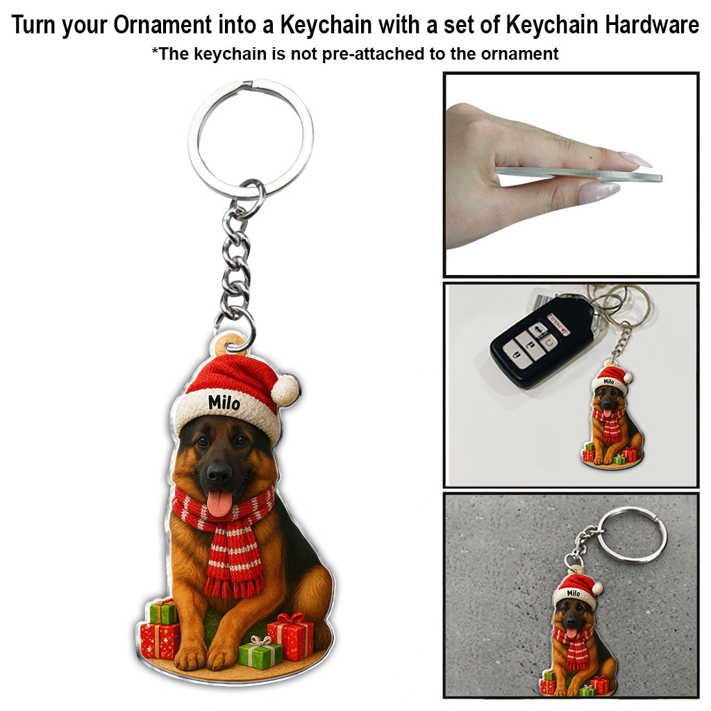 Christmas Dog - Personalized French Bulldog Dog Custom Shaped Ornament