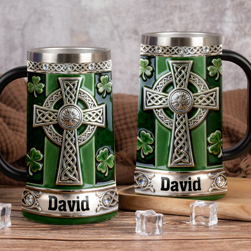 Celtic Cross - Personalized Irish Beer Stein