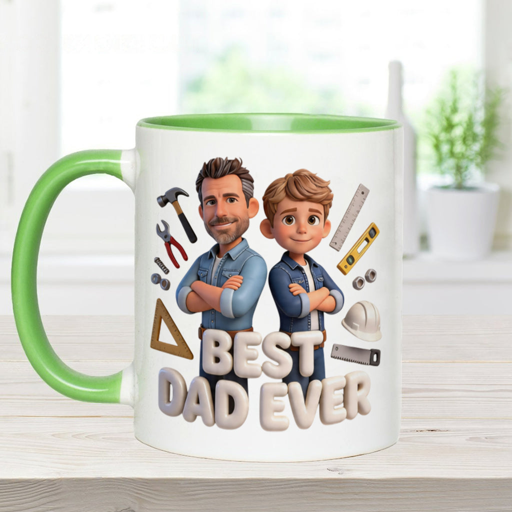 Custom Any Photo - Personalized Father Accent Mug & Coaster
