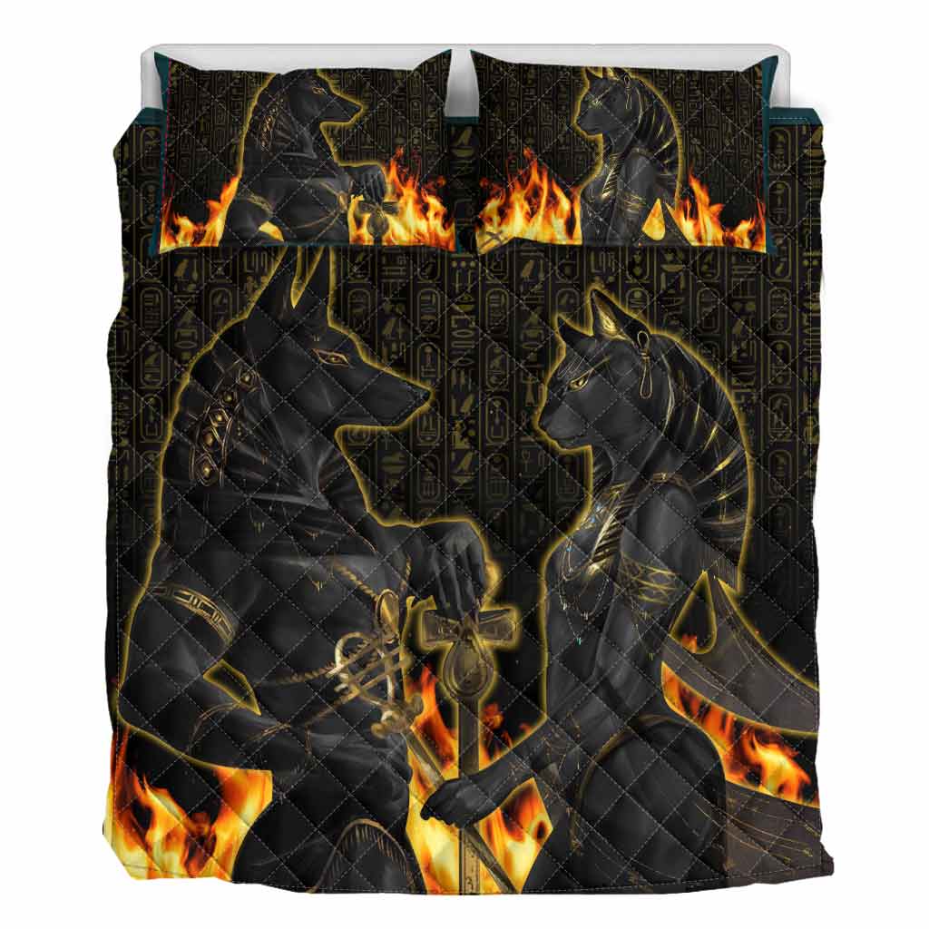 Anubis & Bastet - African American Quilt Set 1121