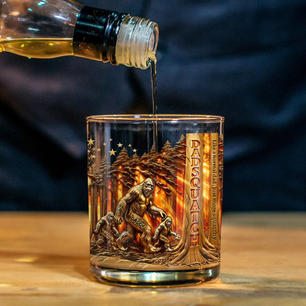Dadsquatch - Personalized Father Whiskey Glass