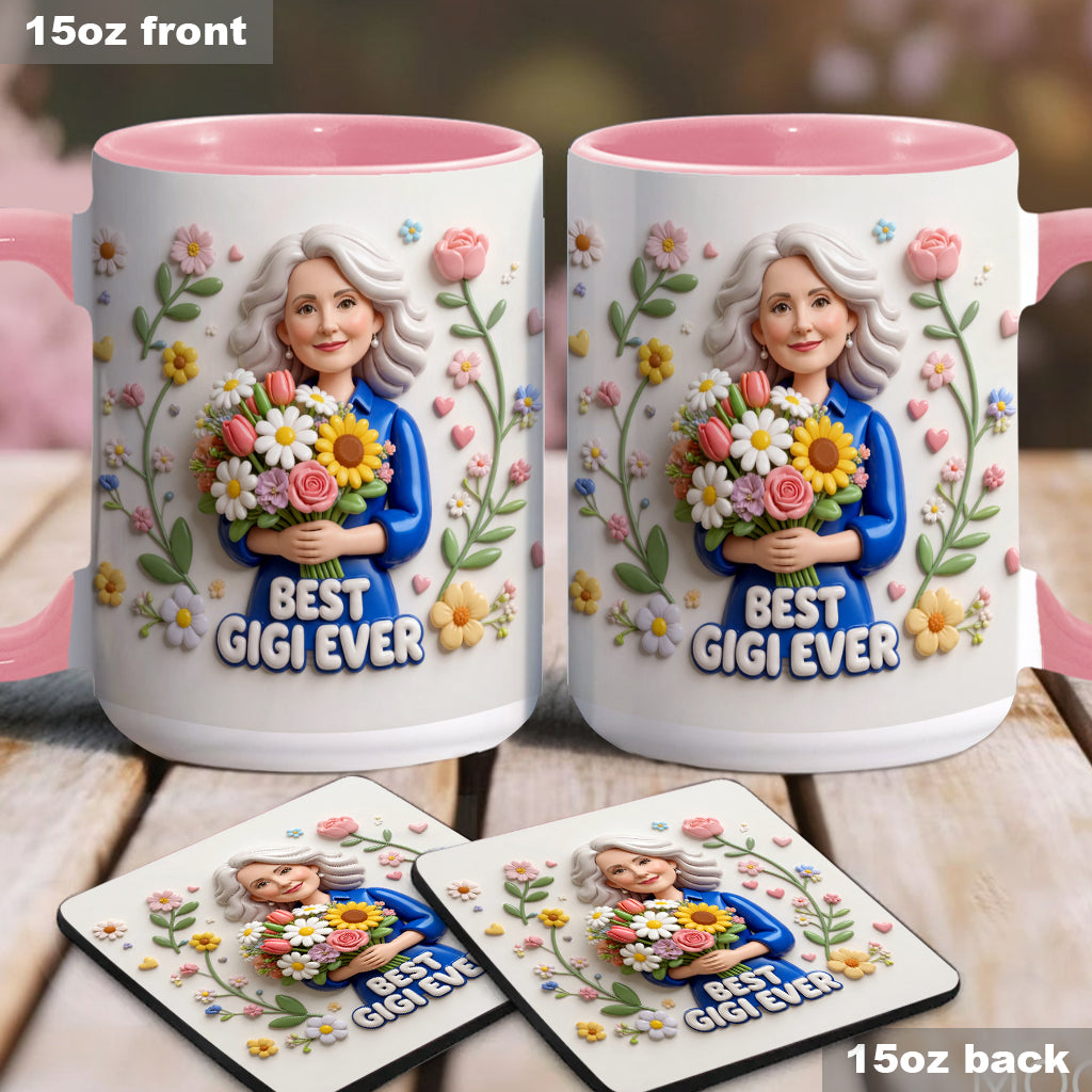 Custom Any Photo - Personalized Mother Accent Mug & Coaster