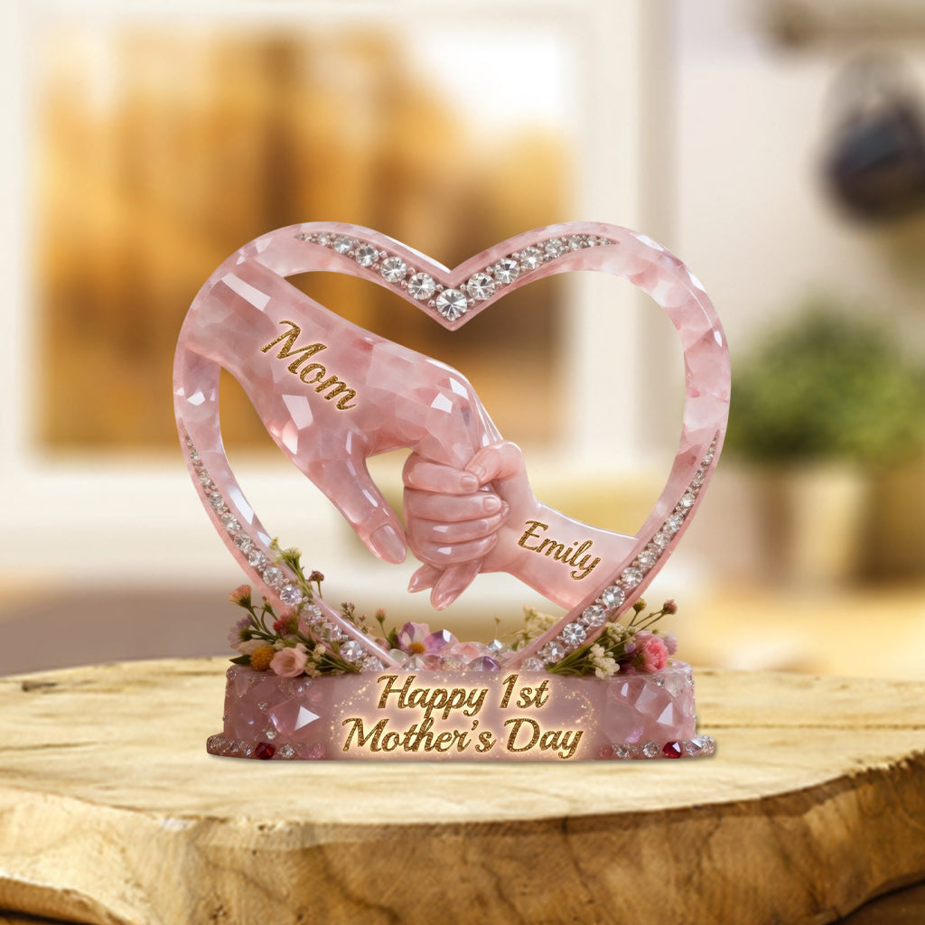 Happy 1st Mother's Day - Personalized Mother Custom Shaped Acrylic Plaque