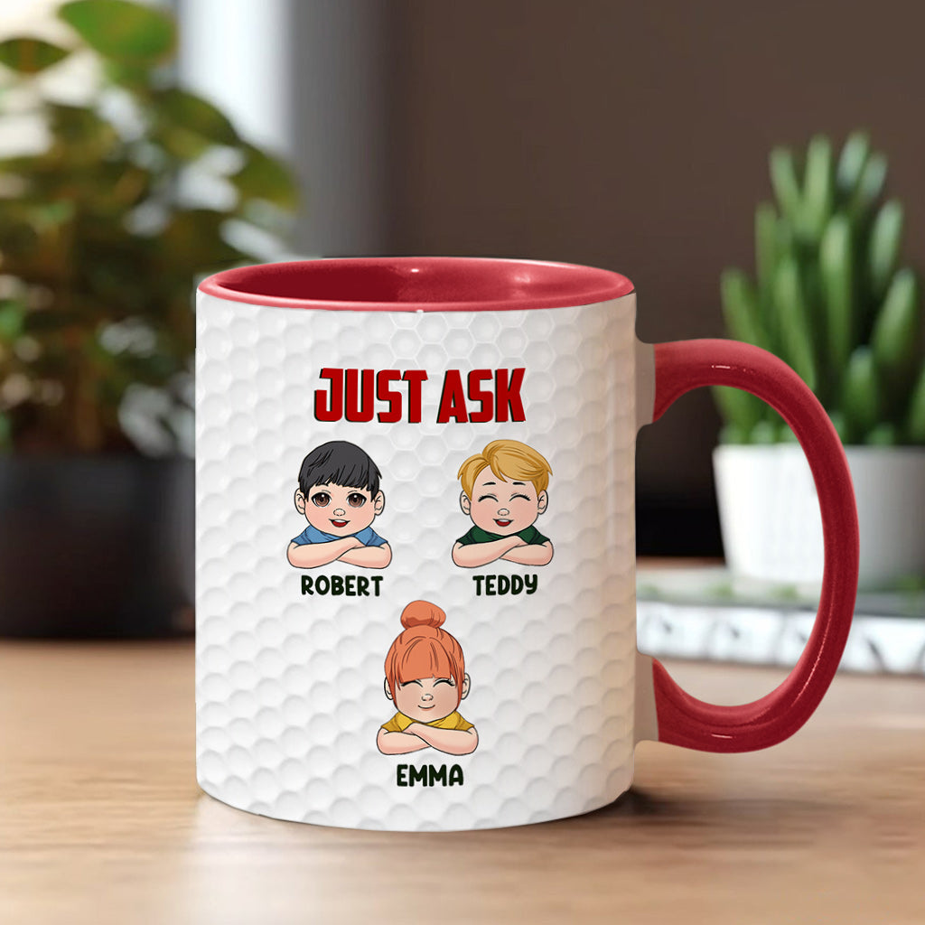 Best Dad by Par - Personalized Golf Accent Mug