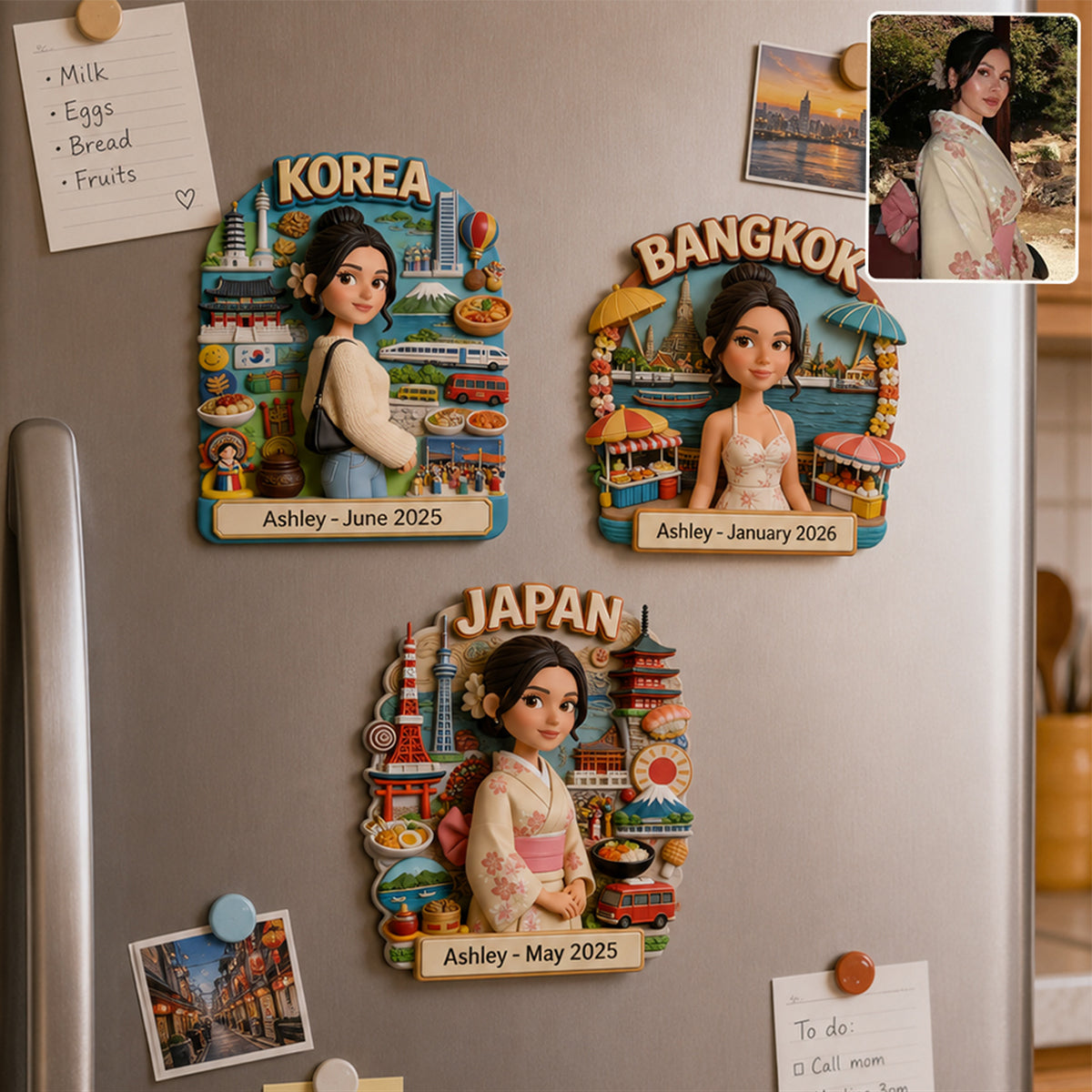 Just A Girl Who Loves Travelling - Personalized Travelling Magnet