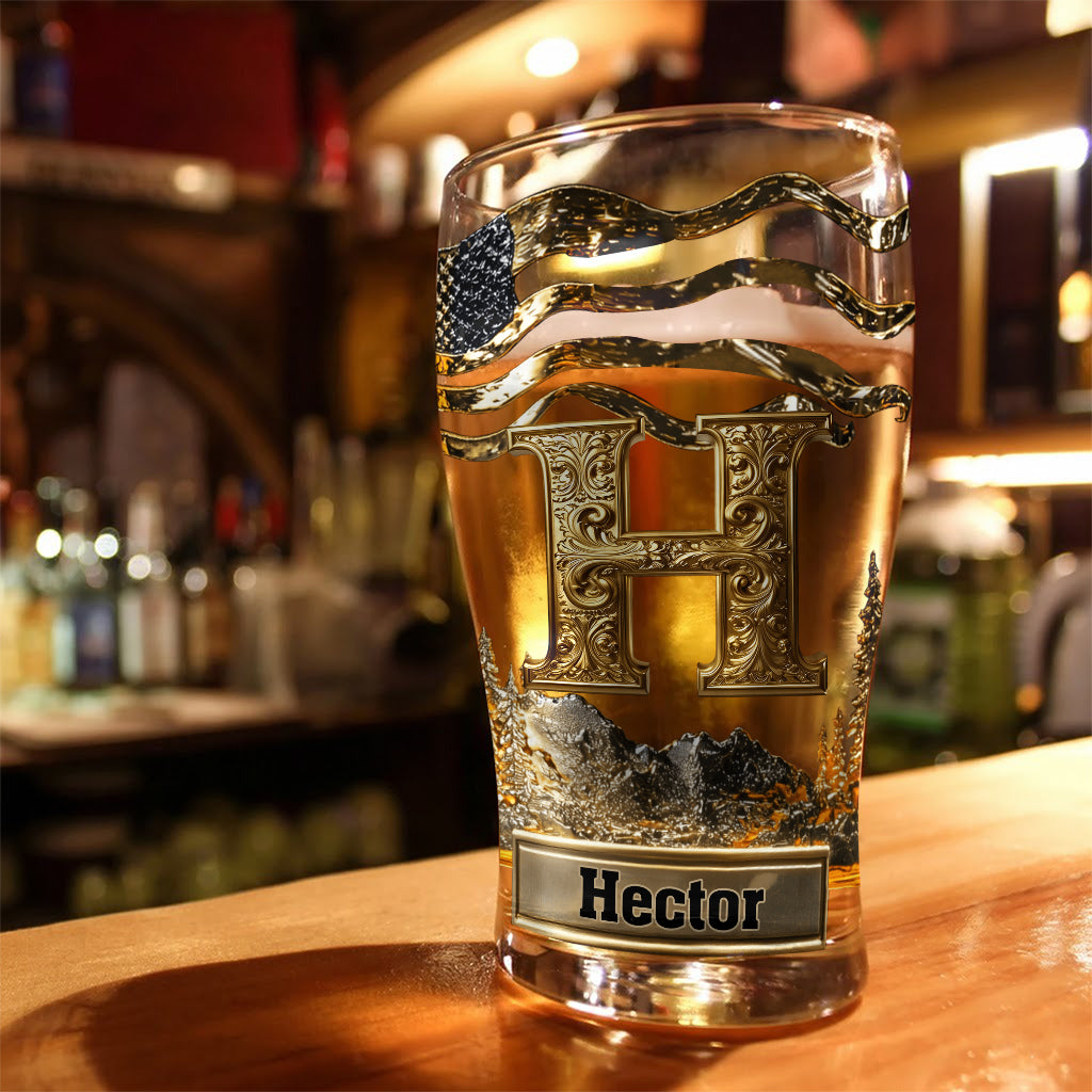 Initial Name Letter - Personalized Beer Pint