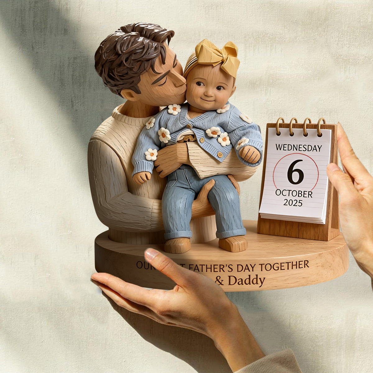 First Father's Day Gifts - Personalized Father Custom Shaped Wood Plaque