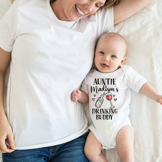 Drinking Buddy - Personalized Newborn Baby Onesie