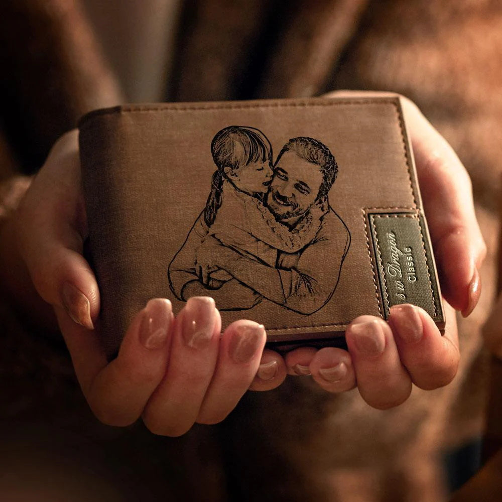 Any Photo And Text - Personalized Photo Bifold Wallet