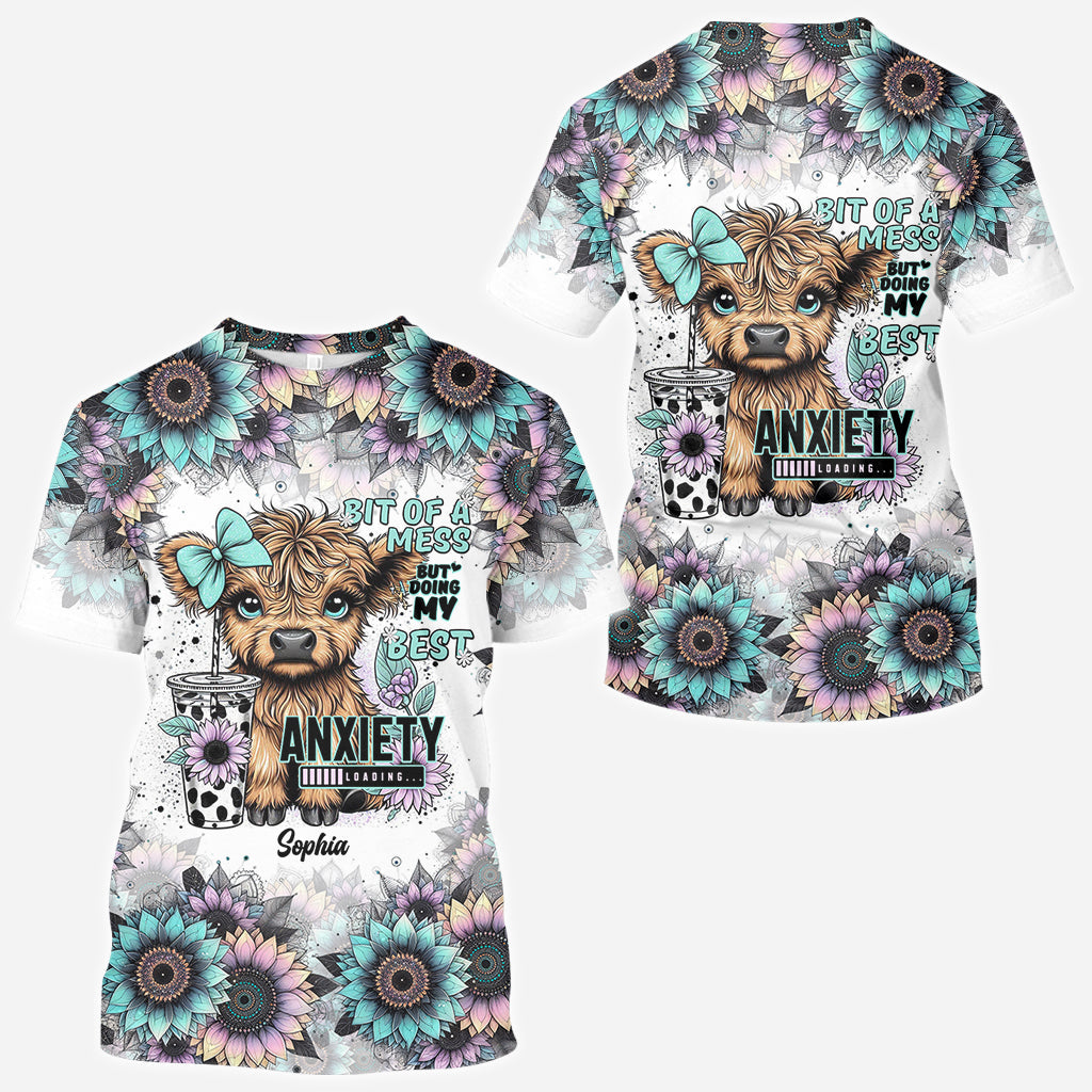 Bit Of A Mess But Doing My Best - Personalized All Over Shirt