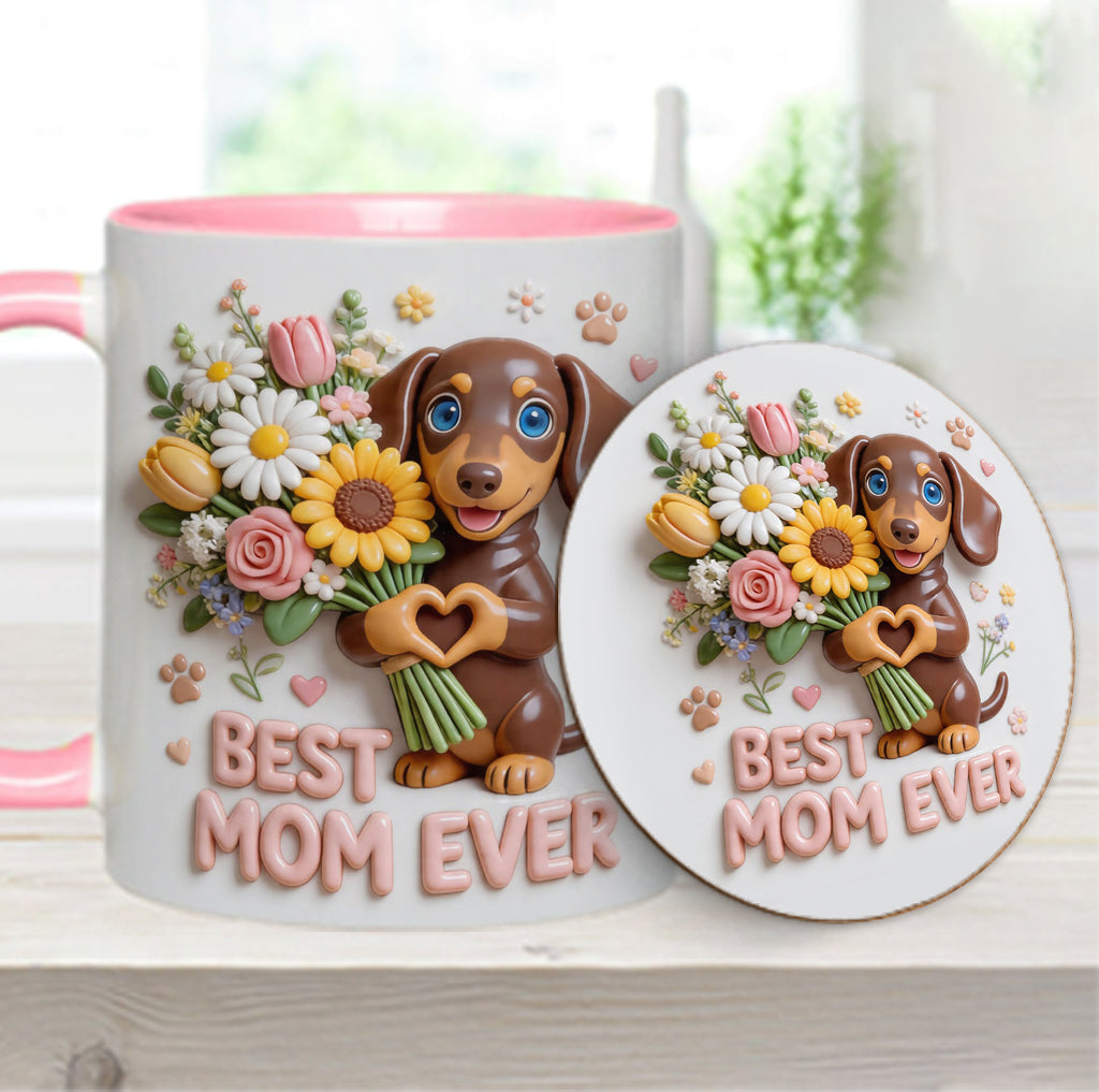 Custom Any Photo - Personalized Dog Accent Mug & Coaster