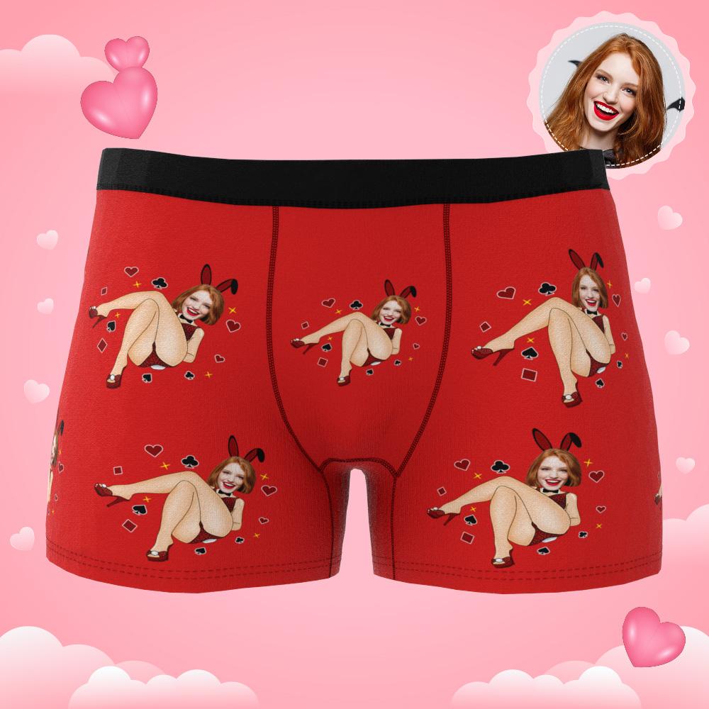 Custom Wife Or Girlfriend Face Boxers AR View - Personalized Couple Men's boxer briefs