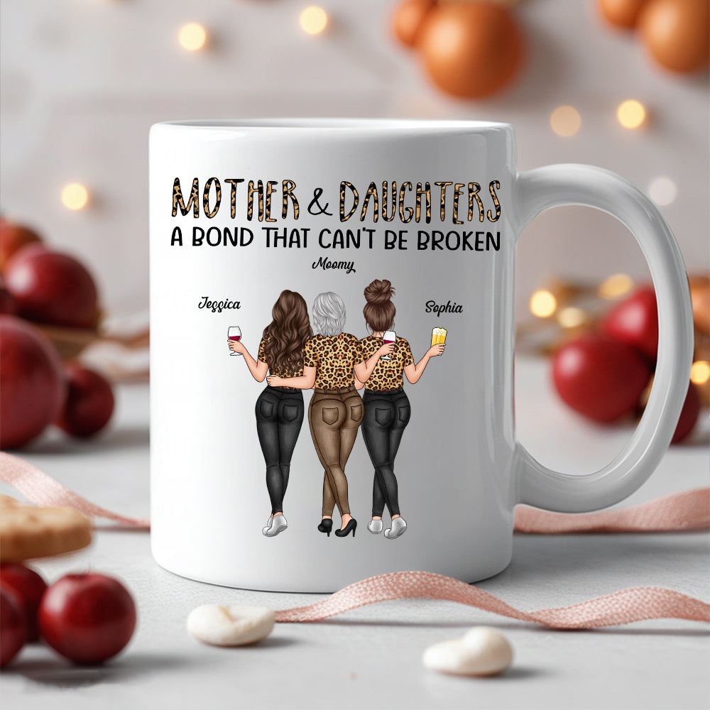 Mother & Daughter - A Bond That Can't Be Broken, Custom Ceramic Mug, Perfect Gift for Mom or Daughter - Personalized Mug to Celebrate the Special Bond!