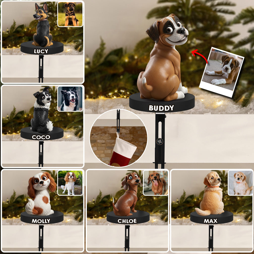 Funny Dogs - Personalized French Bulldog Dog Shaped Stocking Hanger