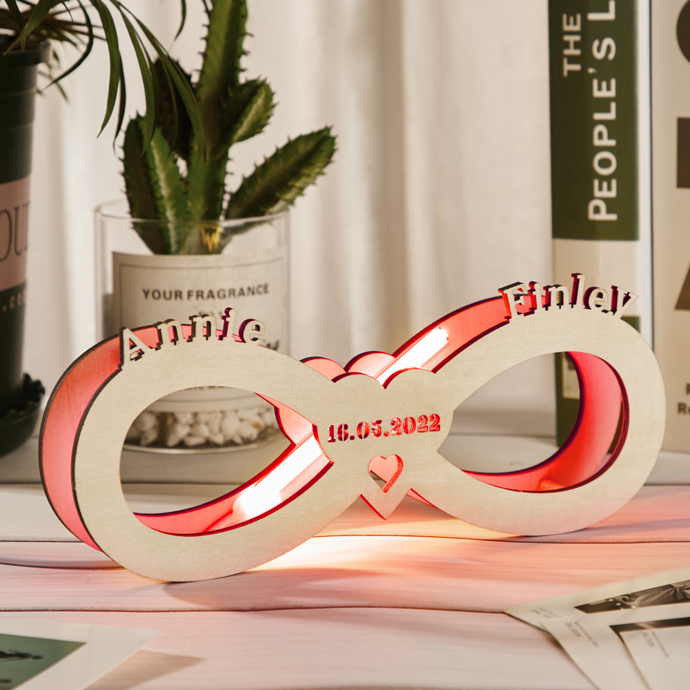 Forever In My Heart - Personalized Couple Infinity Lamp