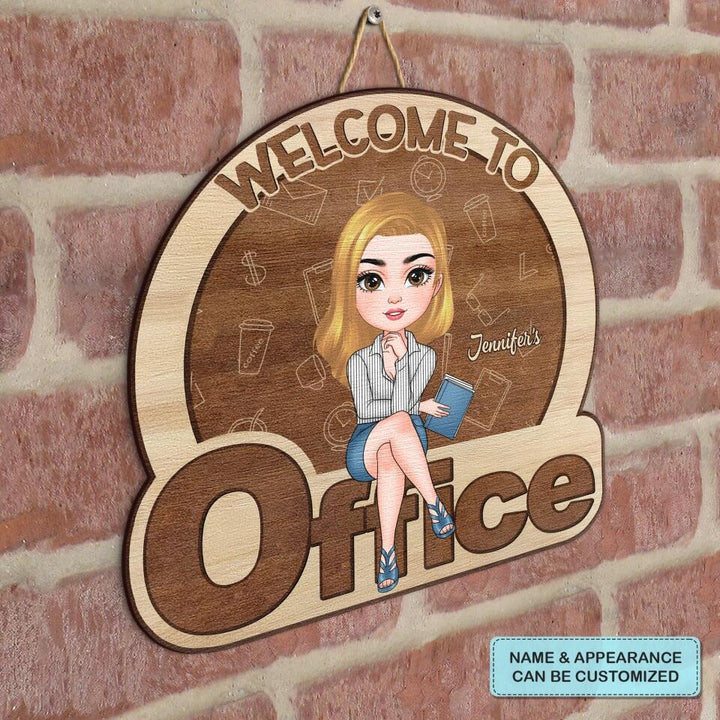 Personalized Wooden Teacher Sign - Custom Office Decor Gift