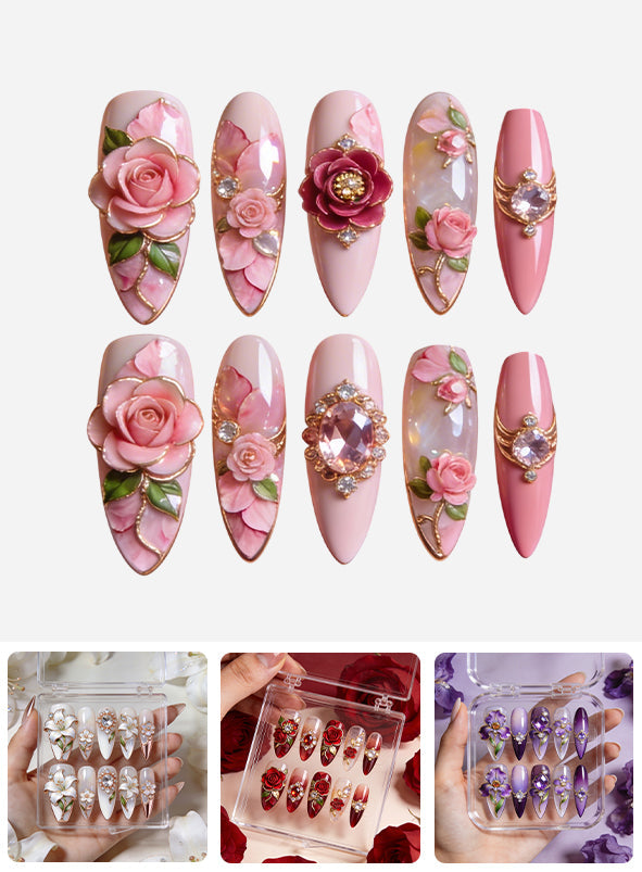 Custom Any Flower Type - Personalized Flower Lover Press On Nails