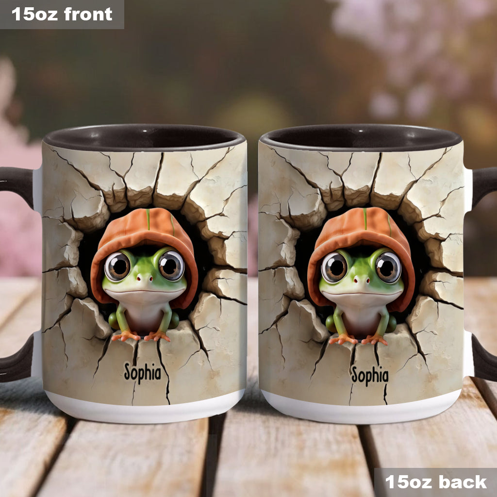 Cute Frog - Personalized Frog Accent Mug