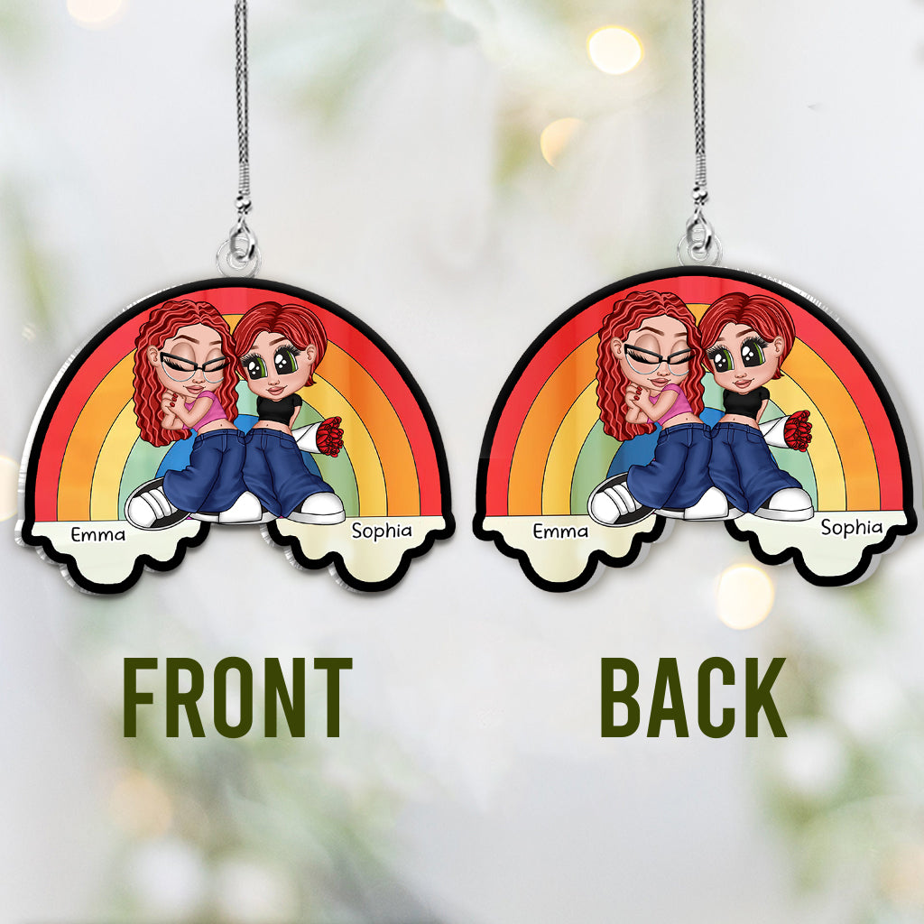 I Liked You & Love You - Personalized LGBT Support Custom Shaped Car Ornament