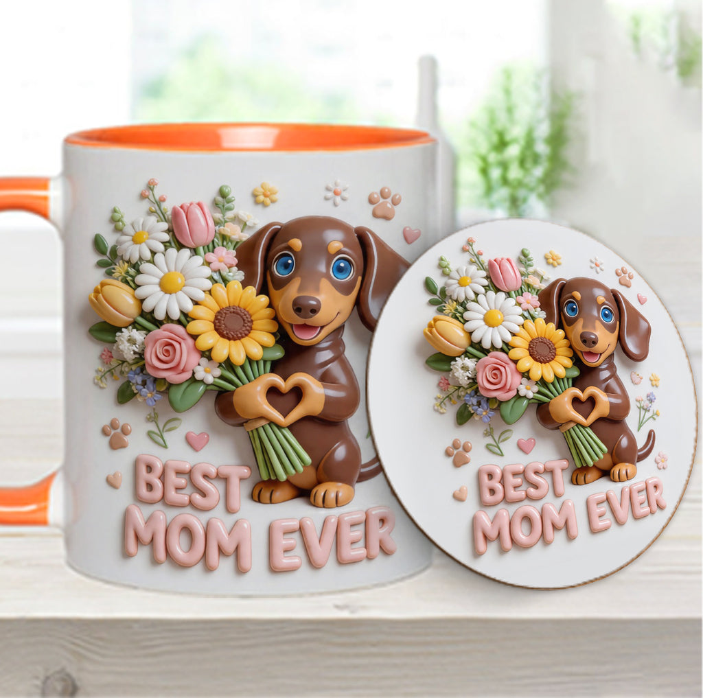 Custom Any Photo - Personalized Dog Accent Mug & Coaster