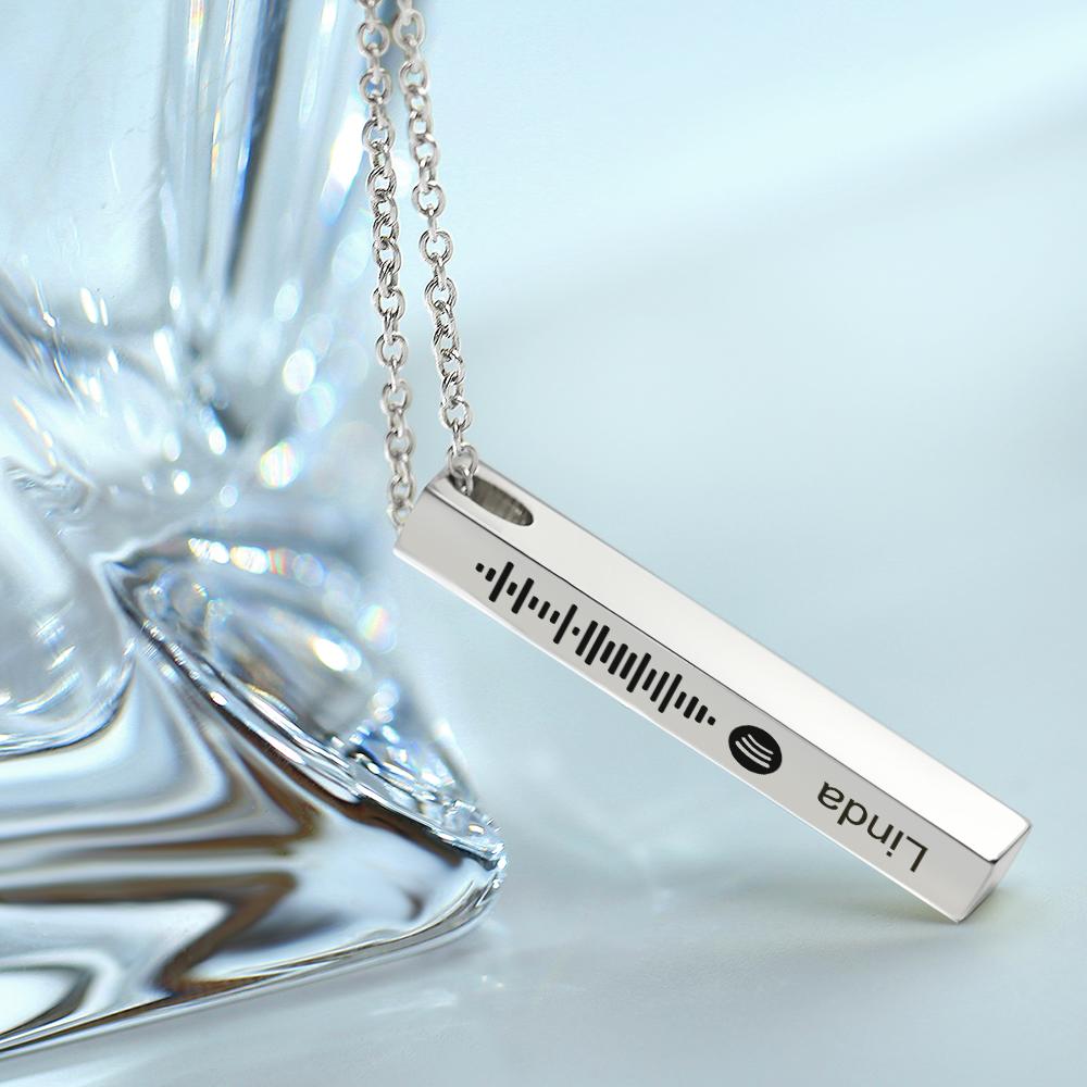 My Favorite Song - Personalized Flexible Square Shaped Bar Necklace