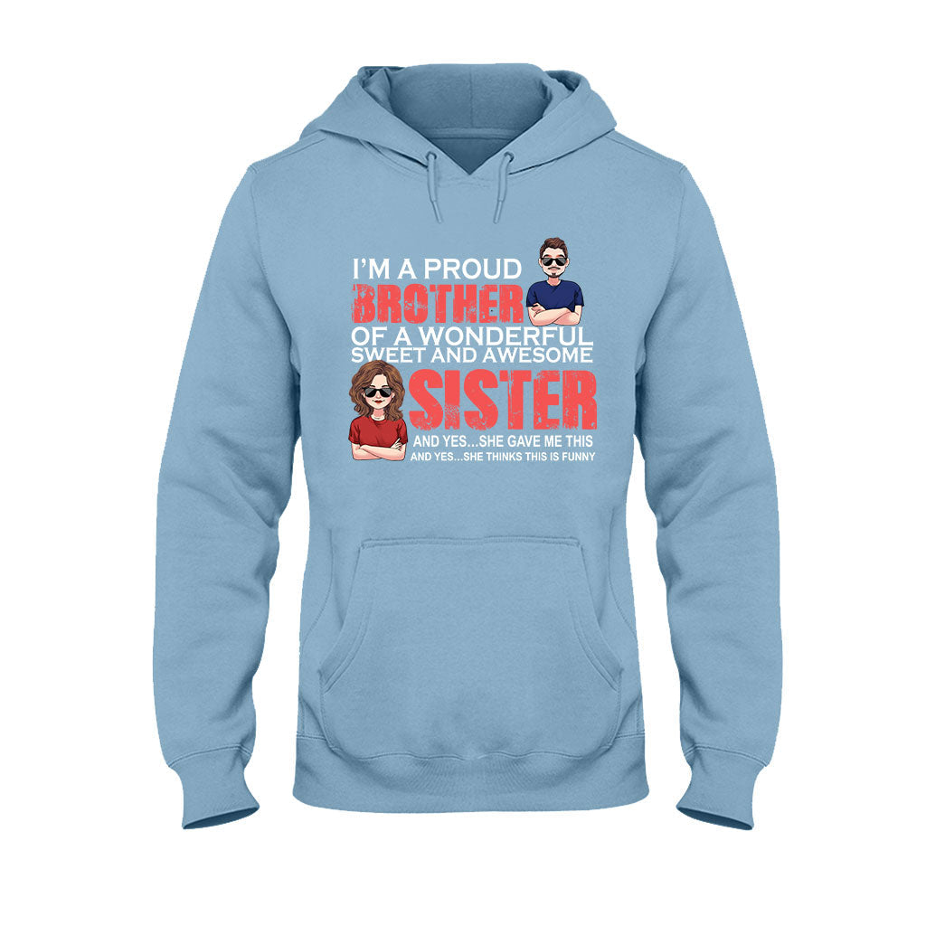 I'm A Proud Brother - Personalized Sibling T-shirt & Hoodie