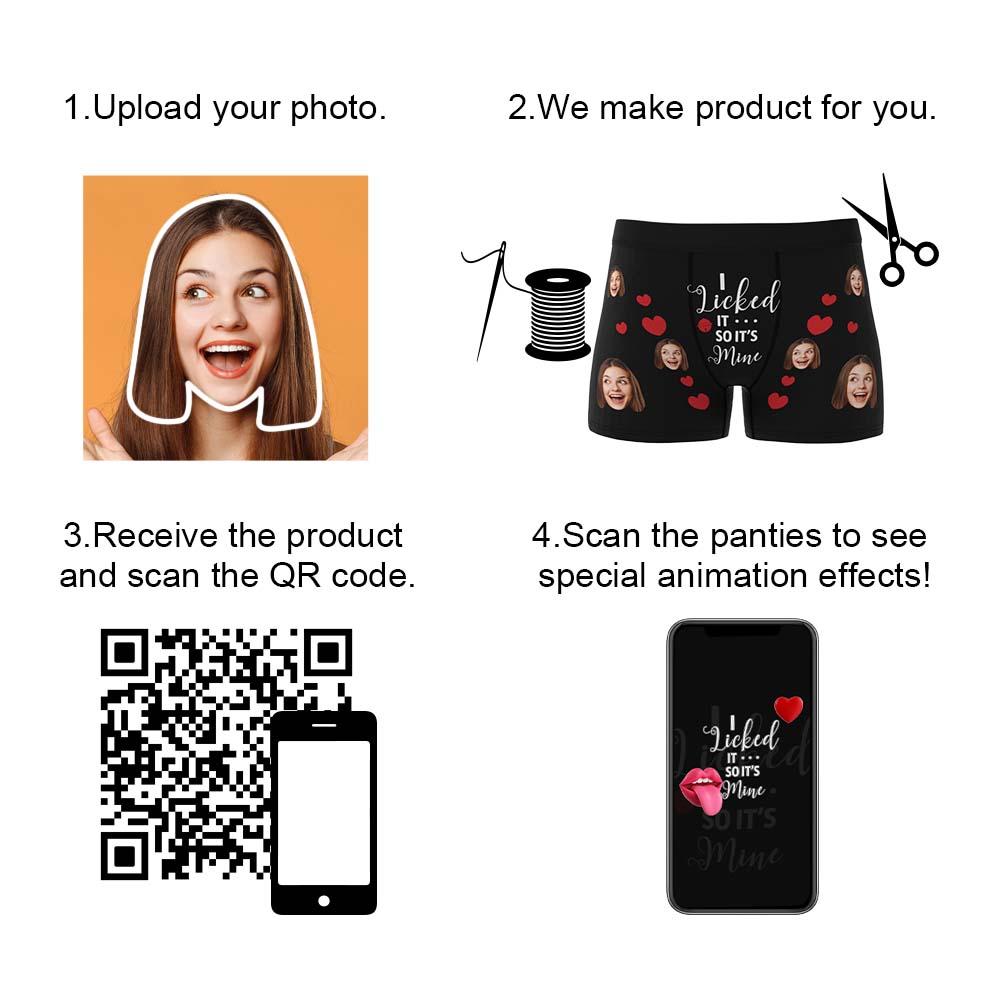It's Mine Custom Wife Or Girlfriend Face Boxers AR View - Personalized Couple Men's boxer briefs
