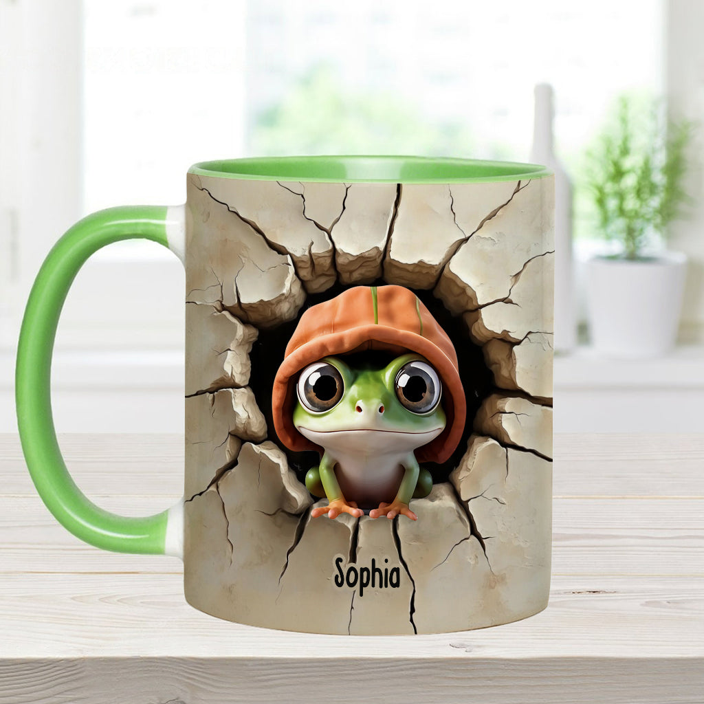Cute Frog - Personalized Frog Accent Mug
