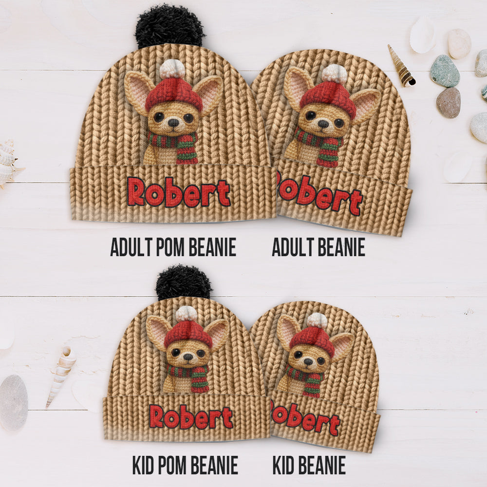 Christmas Dog - Personalized Dog Beanie Hat