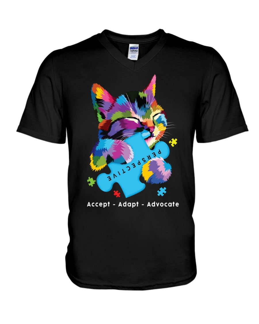 Accept Adapt Advocate - Autism Awareness T-shirt and Hoodie 0921