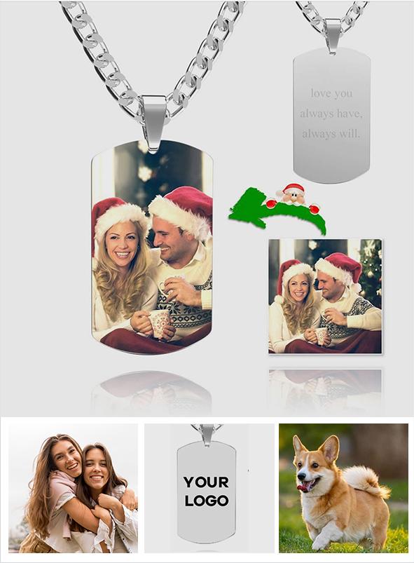Any Photo - Personalized Military Dog Tags Necklace
