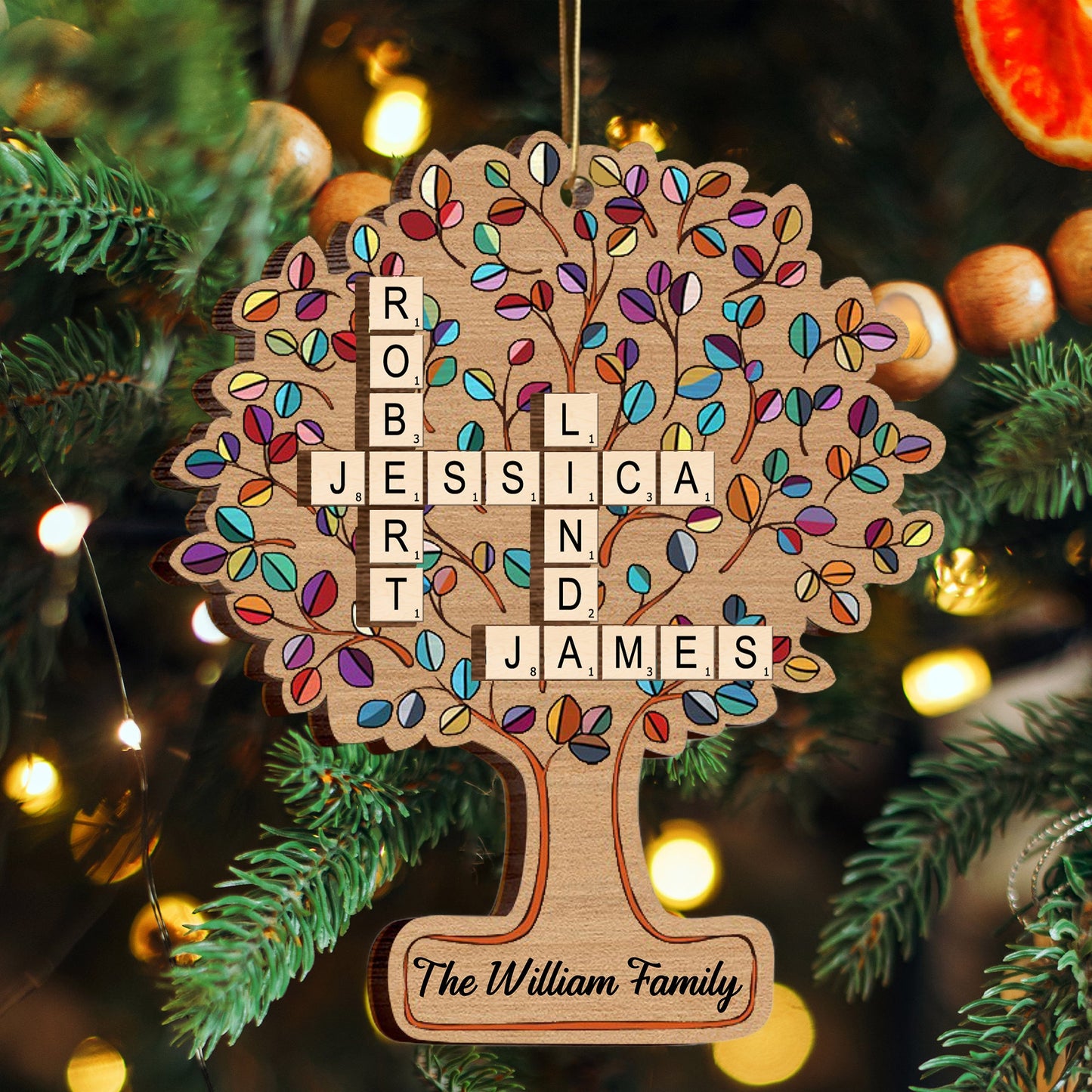 Personalized Family Tree Ornament - The Perfect Holiday Gift for Cherished Family Memories