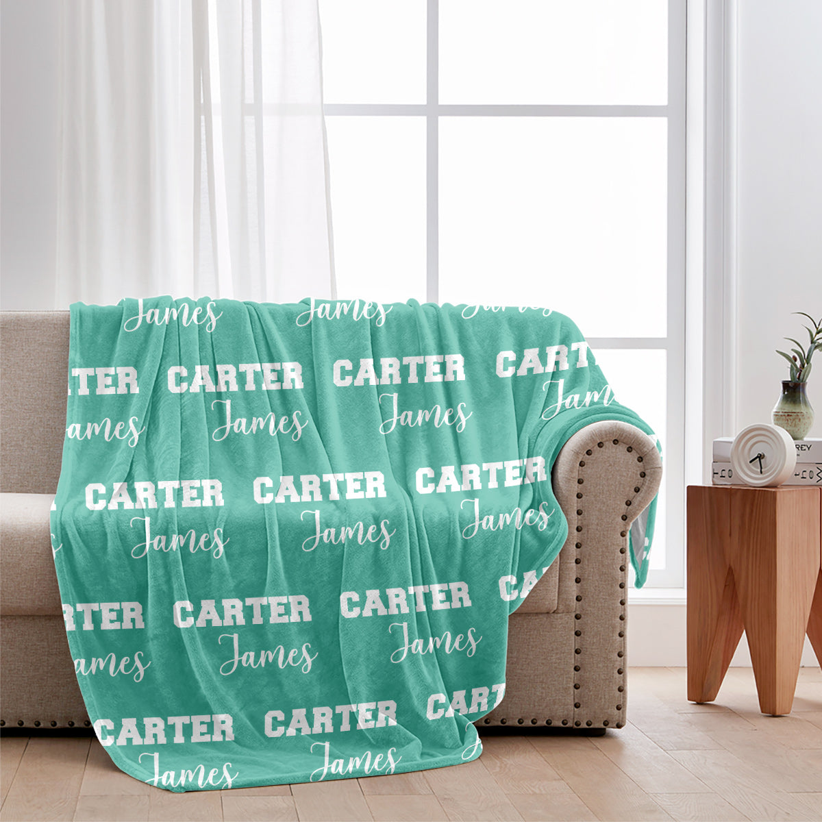 Custom Name Pattern - Personalized Newborn Blanket