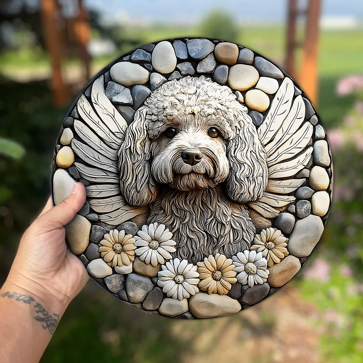 Forever In Our Heart - Personalized Dog Round Shaped Stone