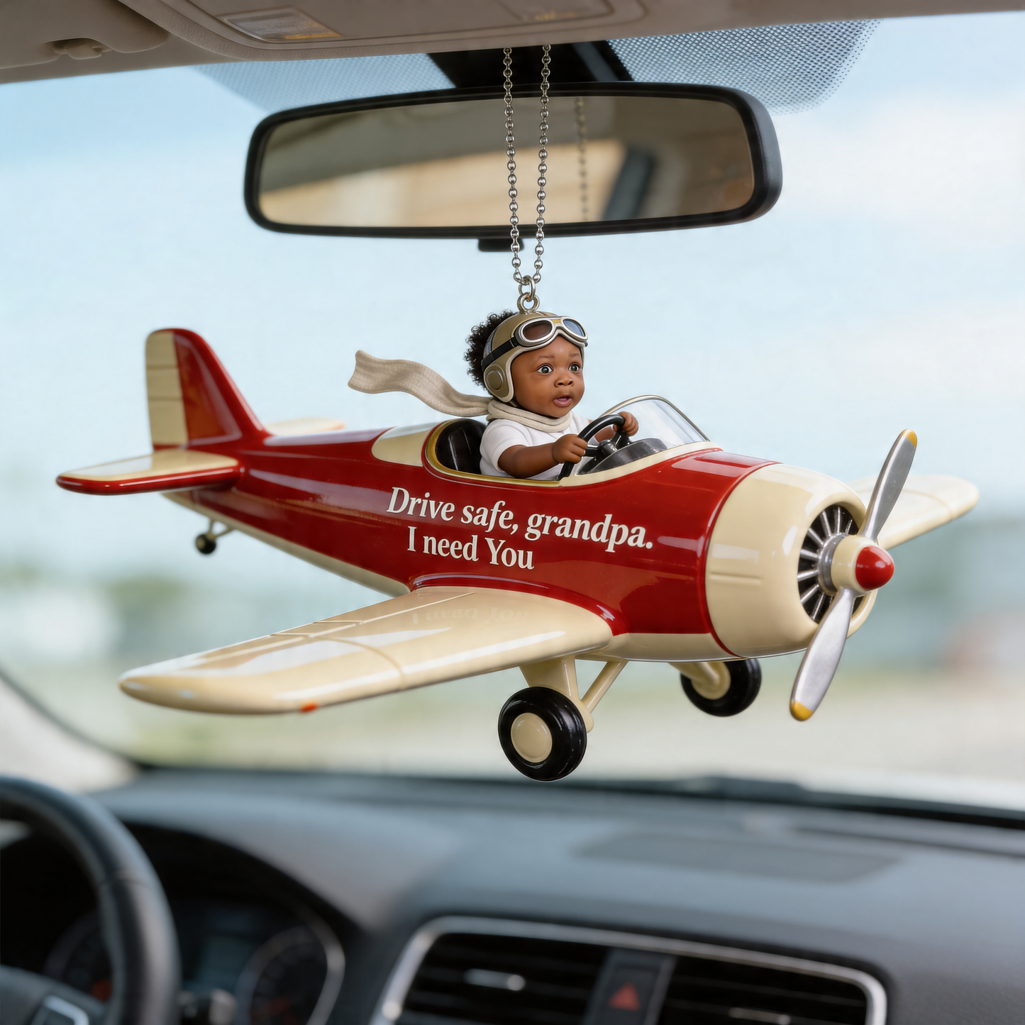 Father Gift Idea, Mom Gift Idea - Personalized Father Car Ornament