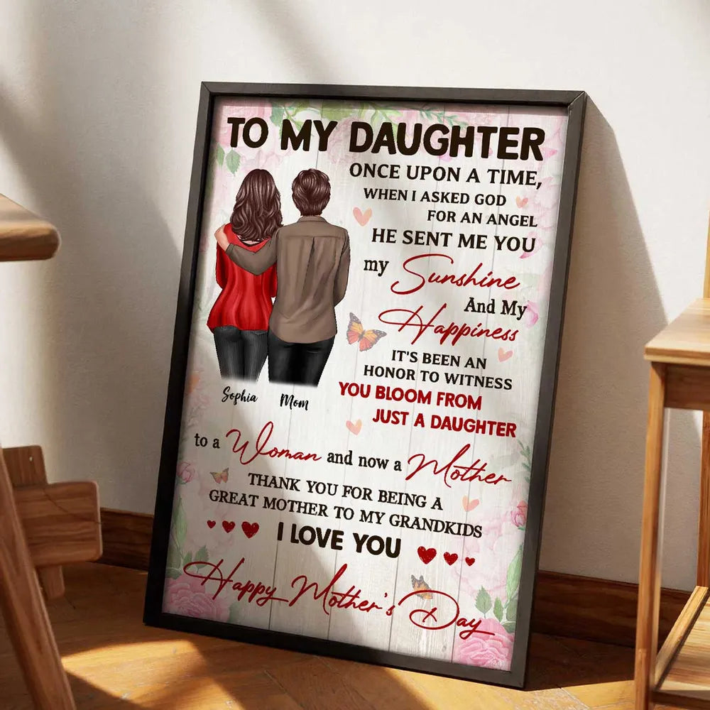 Personalized Mother's Day Canvas or Poster - Gift from Daughter