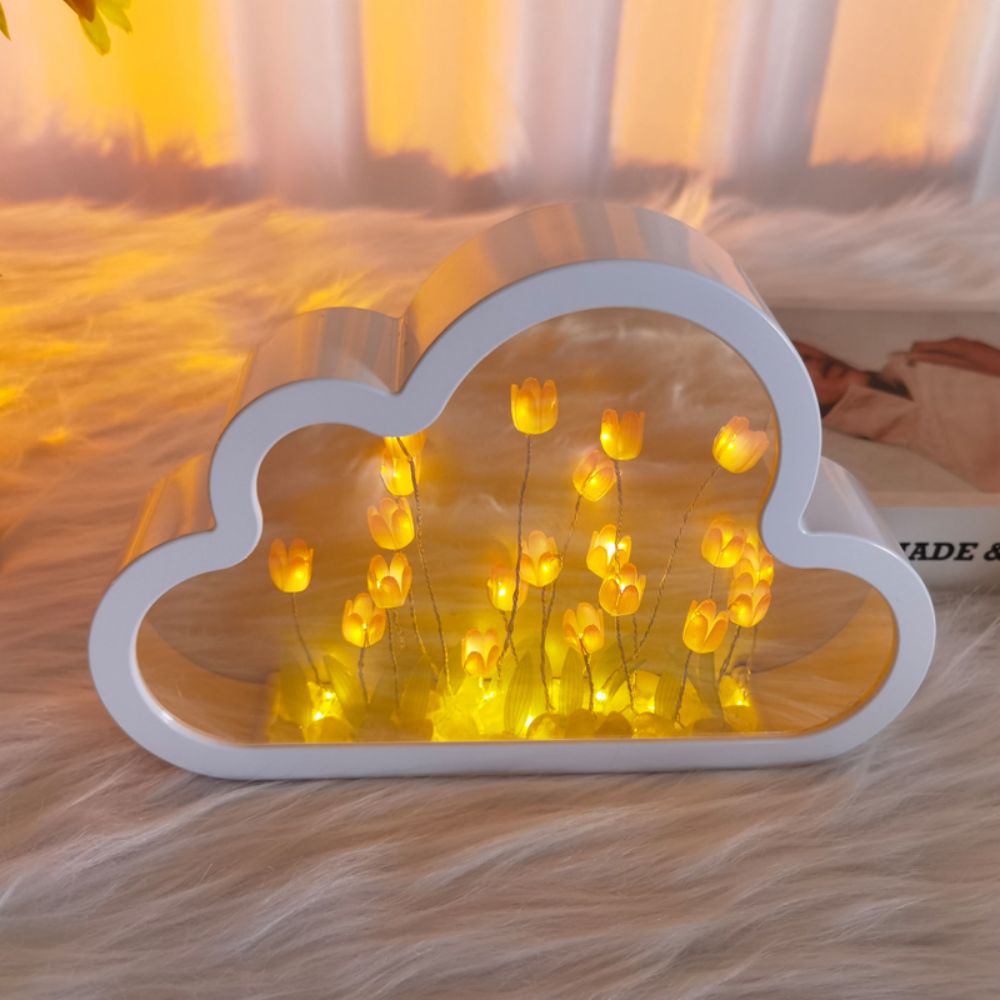 Mirror Flower Light - Photo Crystal Plaque