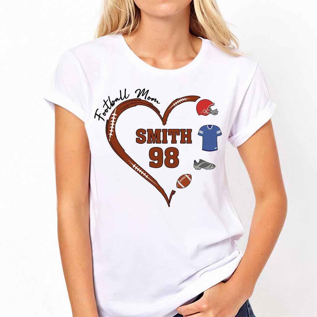 Football Mom - Personalized Football T-shirt And Hoodie